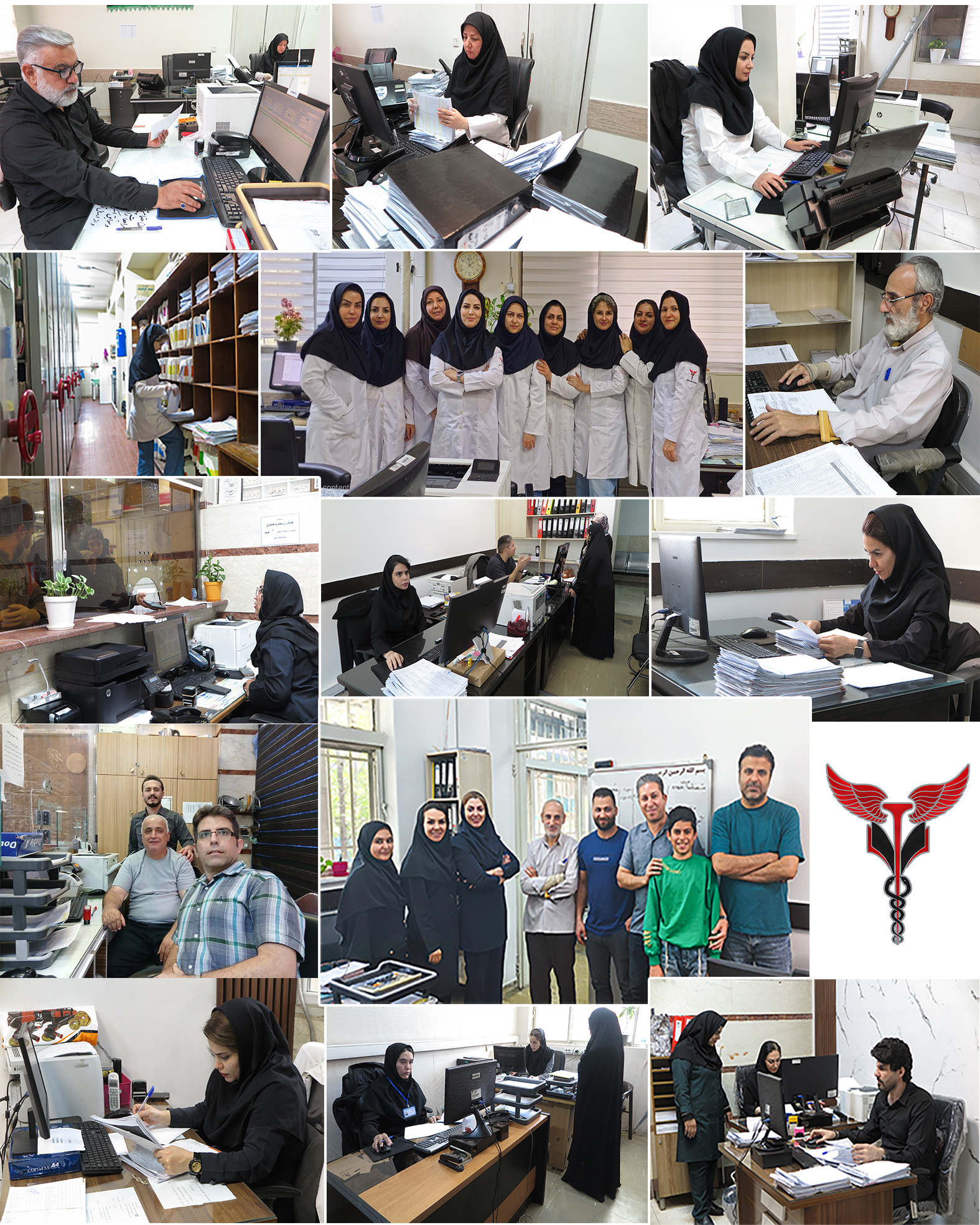 حضور پرسنل بیمارستان شهدای هفتم تیر در روزهای جنگ تحمیلی، با عشق و تعهد بی‌وقفه ادامه دارد